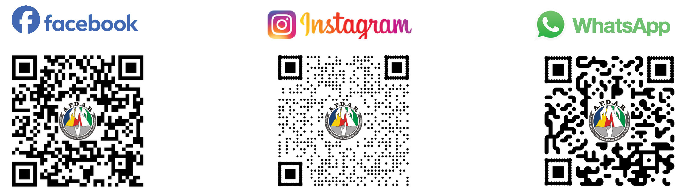 APDAR Social QR Codes